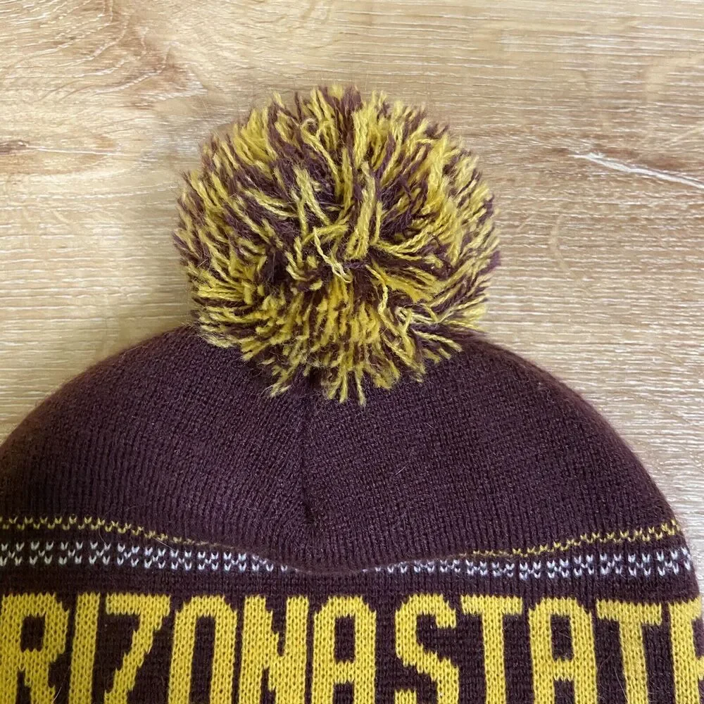 Arizona State Sun Devils Beanie Pom Pom NCAA Captivating Headwear Hat - Picture 2 of 4